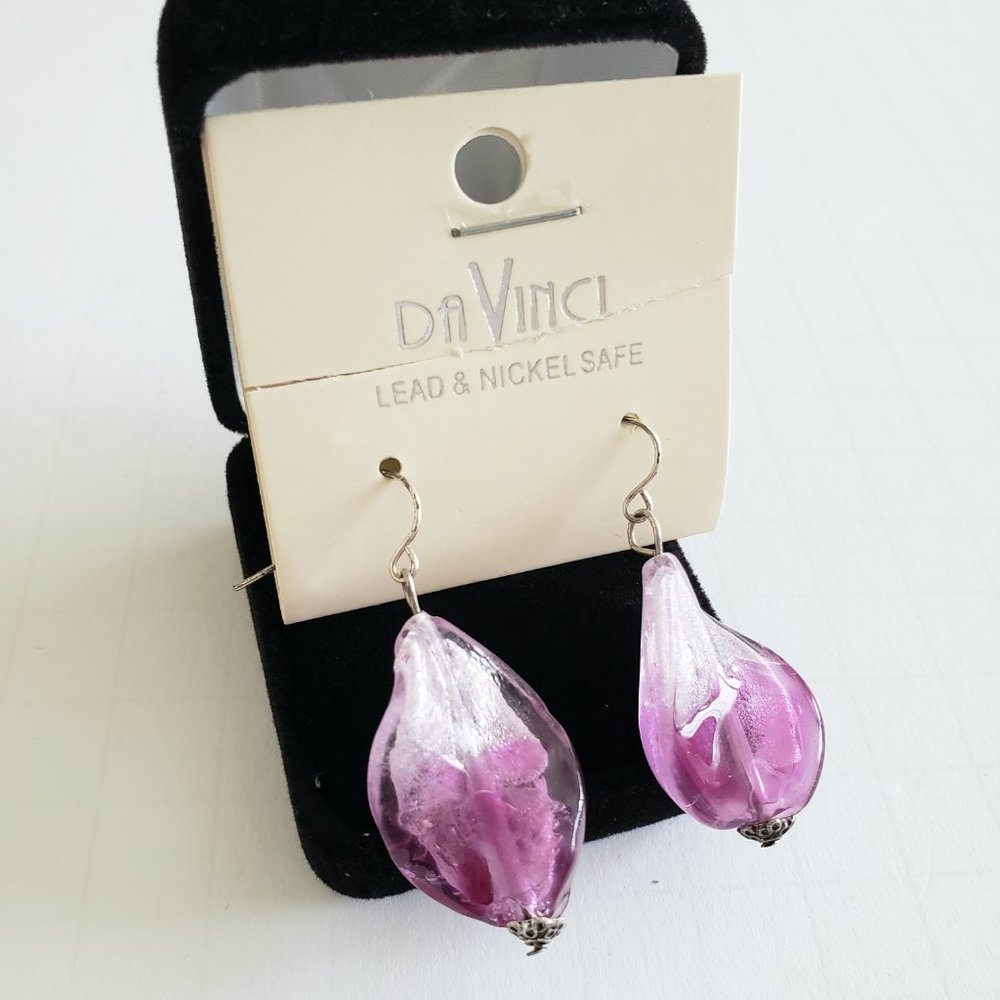 NEW. Purple Dangle Fashion Earrings